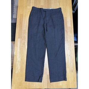 Linea Naturale Luxe Mens 34x29 Gray Birdseye Wool Dress Pants Made In Italy